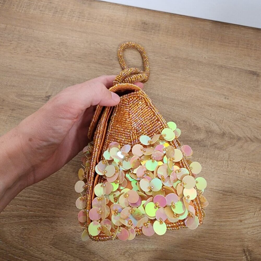 Vintage Cadari Beaded Sequin Clutch Evening bag - Picture 3 of 11